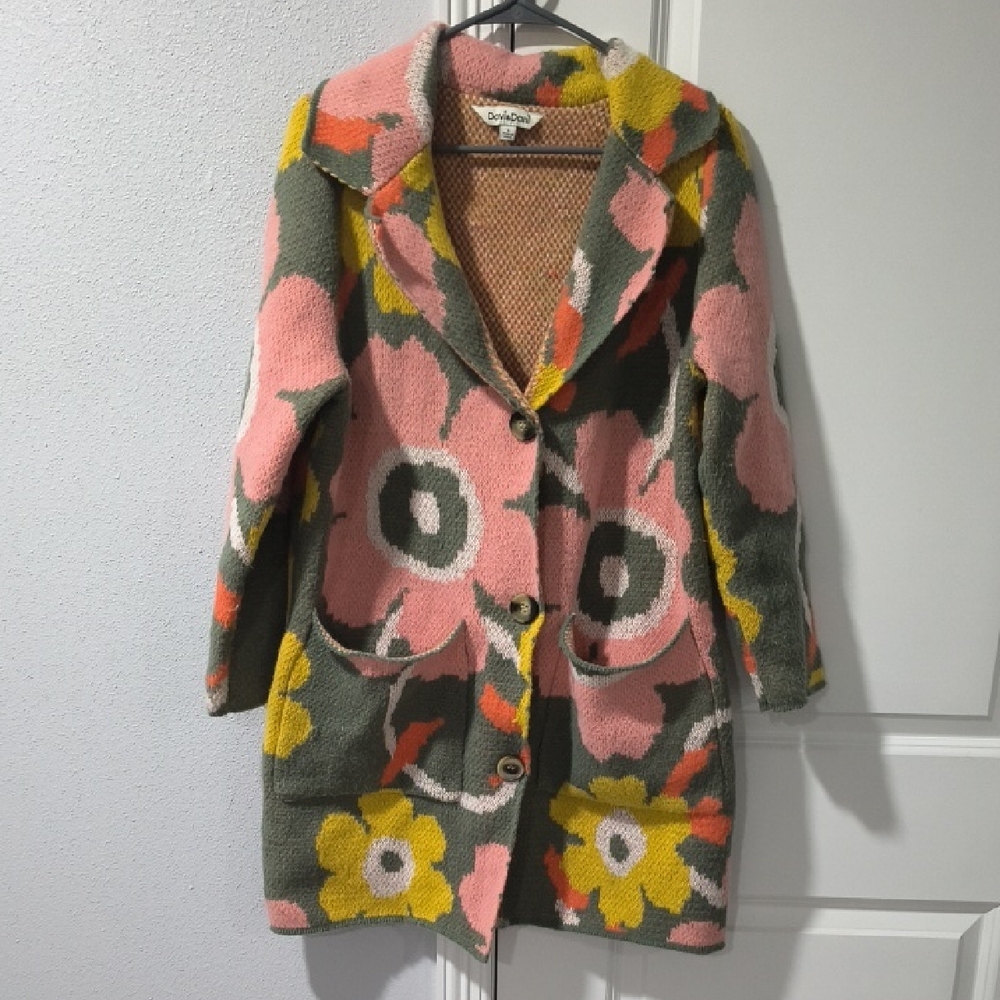 Davi&Dani Long 70s Style Cardigan